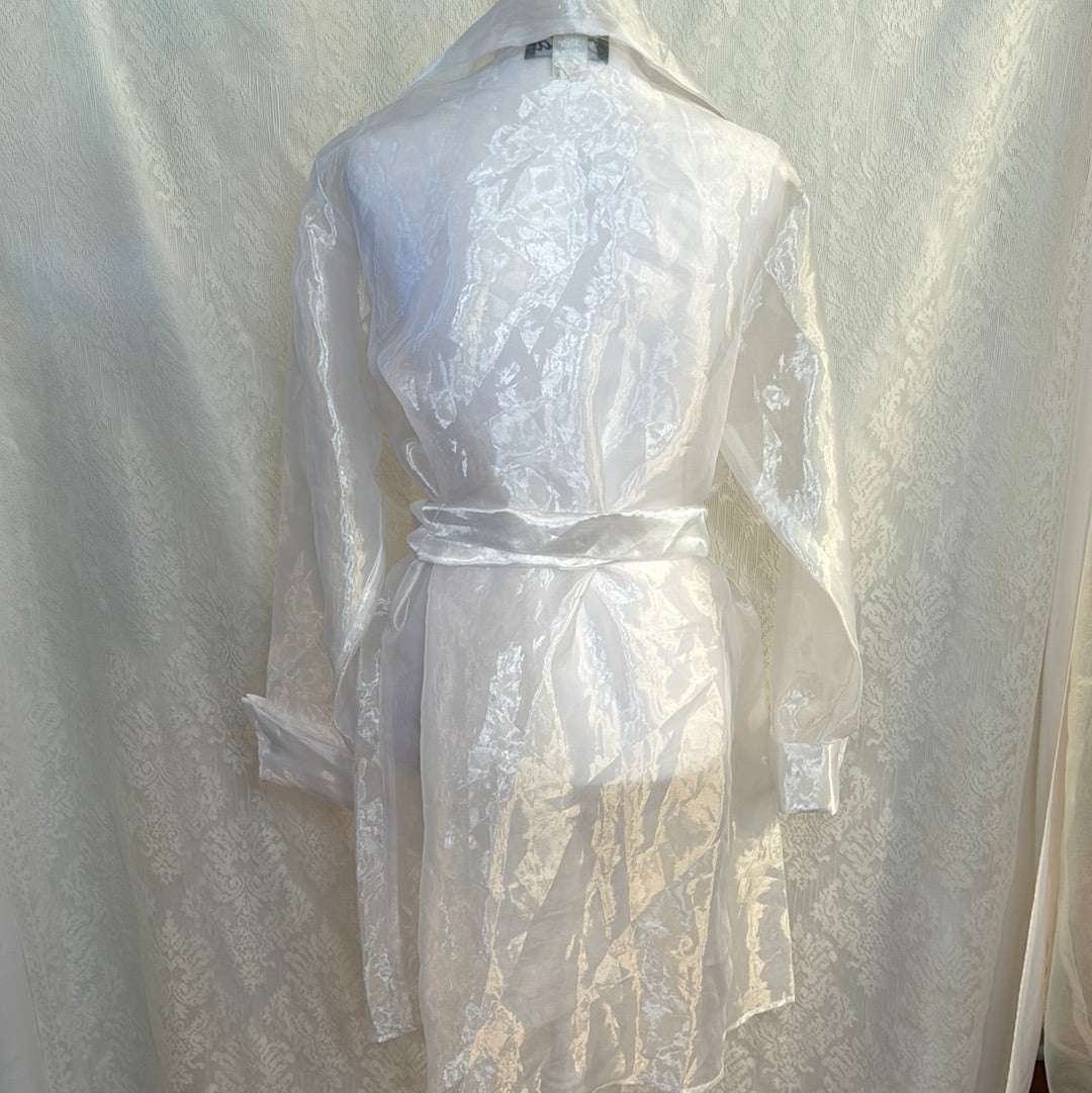 Vintage Dalia white sheer long sleeve M