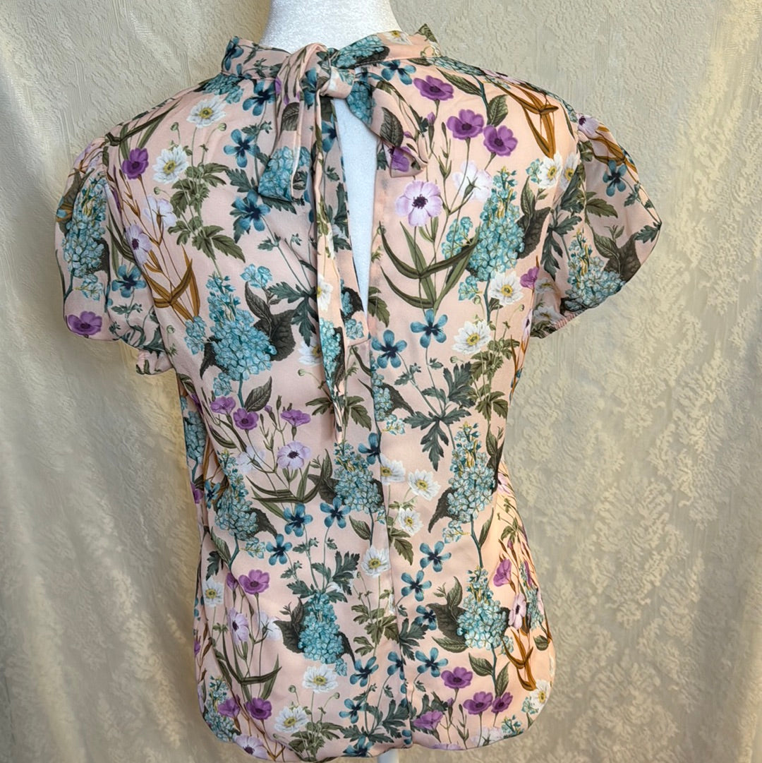 Sweet Pea for New York & Company Floral Blouse Size XS