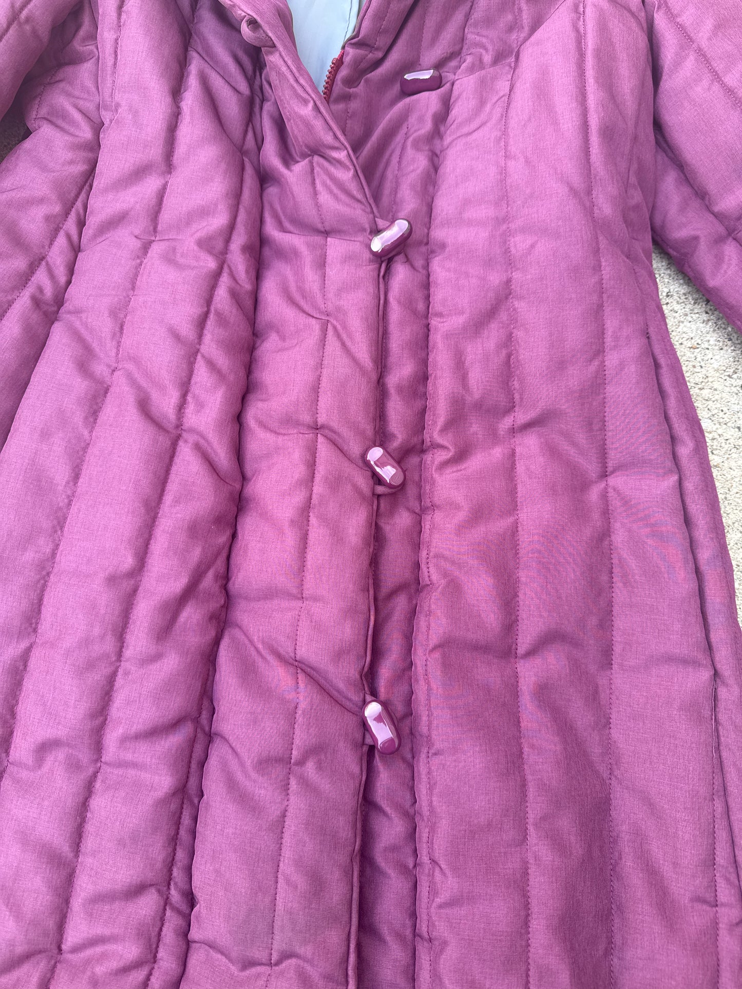 Vintage Long Quilted Puffer Coat Size 6