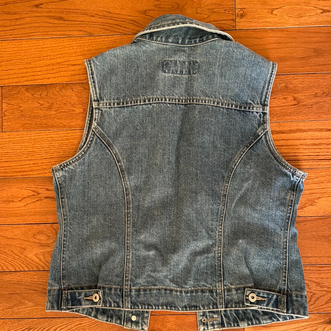 Vintage L.A. Blues Denim Vest Size M