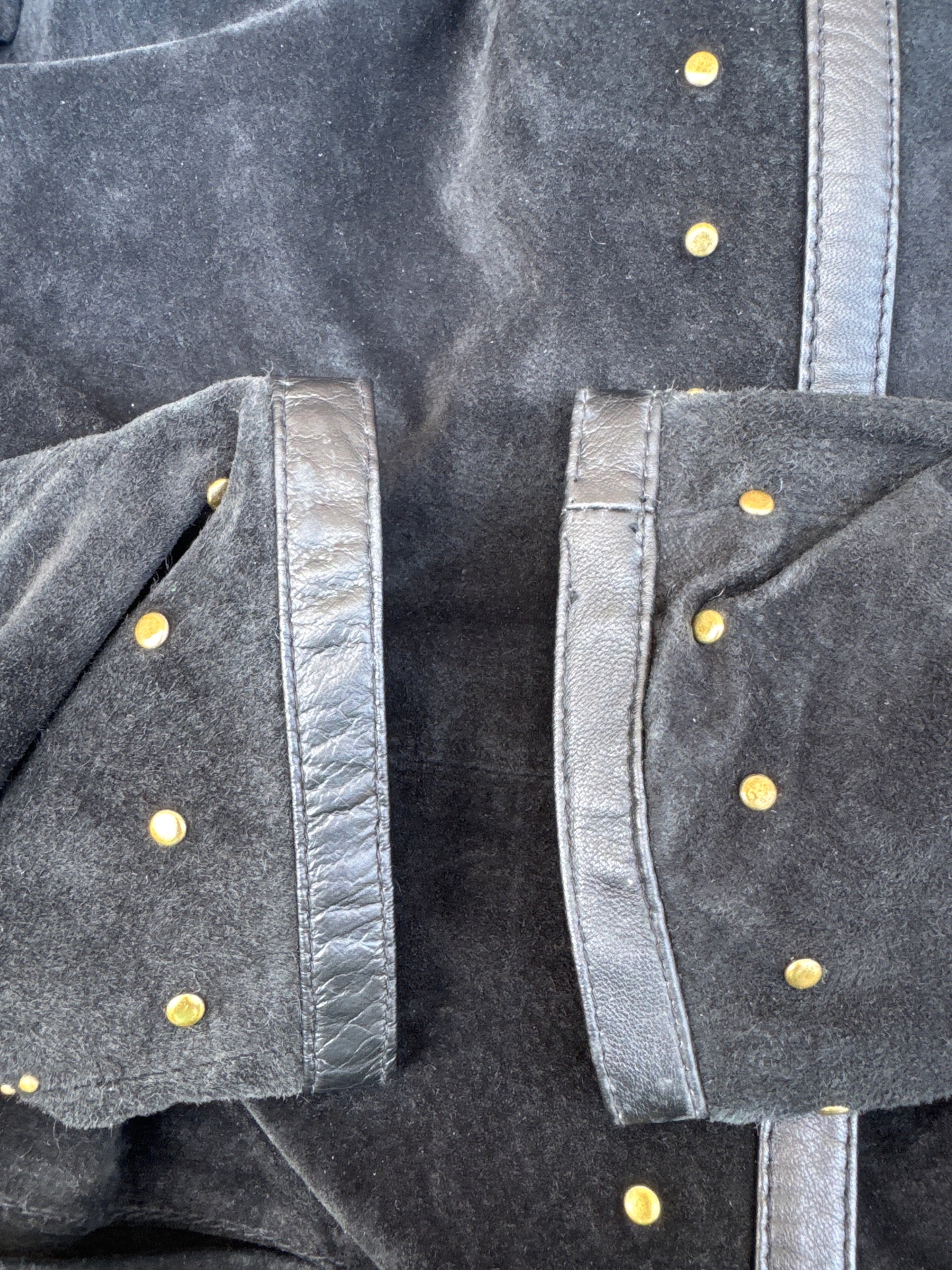 Vintage Linea Black Suede Jacket Size XS