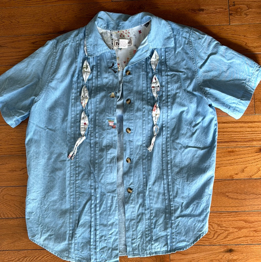 Vintage Bechamel Short Sleeve Button Up Size M