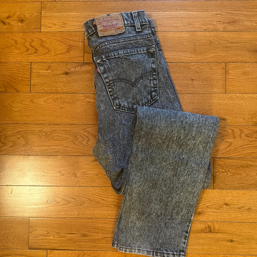 Vintage Levi’s Black Acid Washed Jeans Made in USA Size 33x34