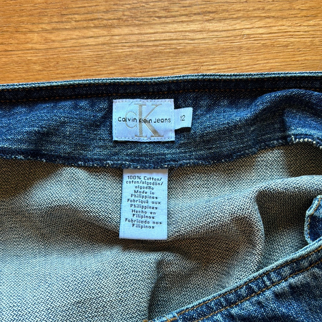 Calvin Klein Jean Skirt Size 12