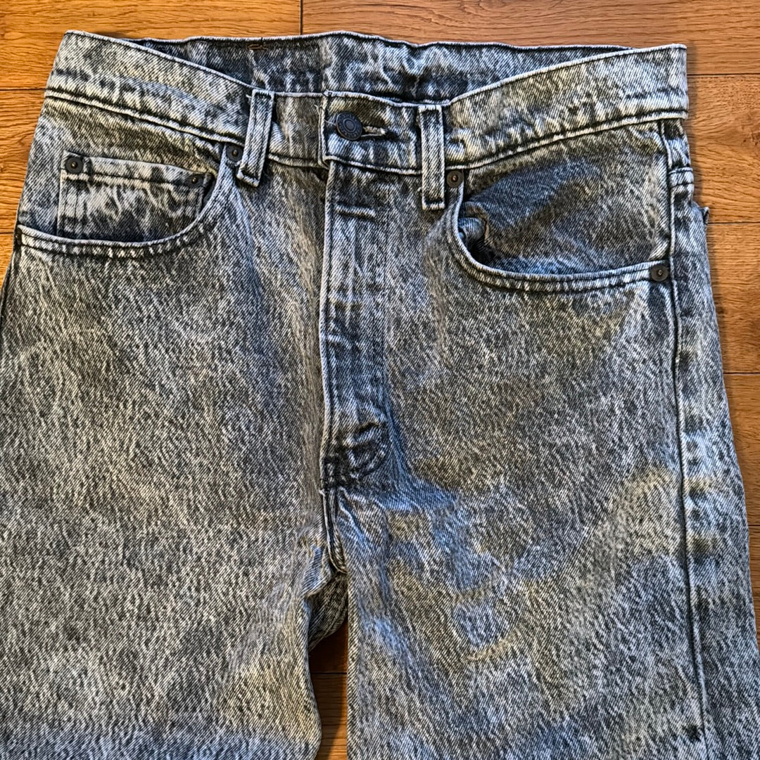 Vintage Levi’s Black Acid Wash Jeans Made in the USA Size 32x34