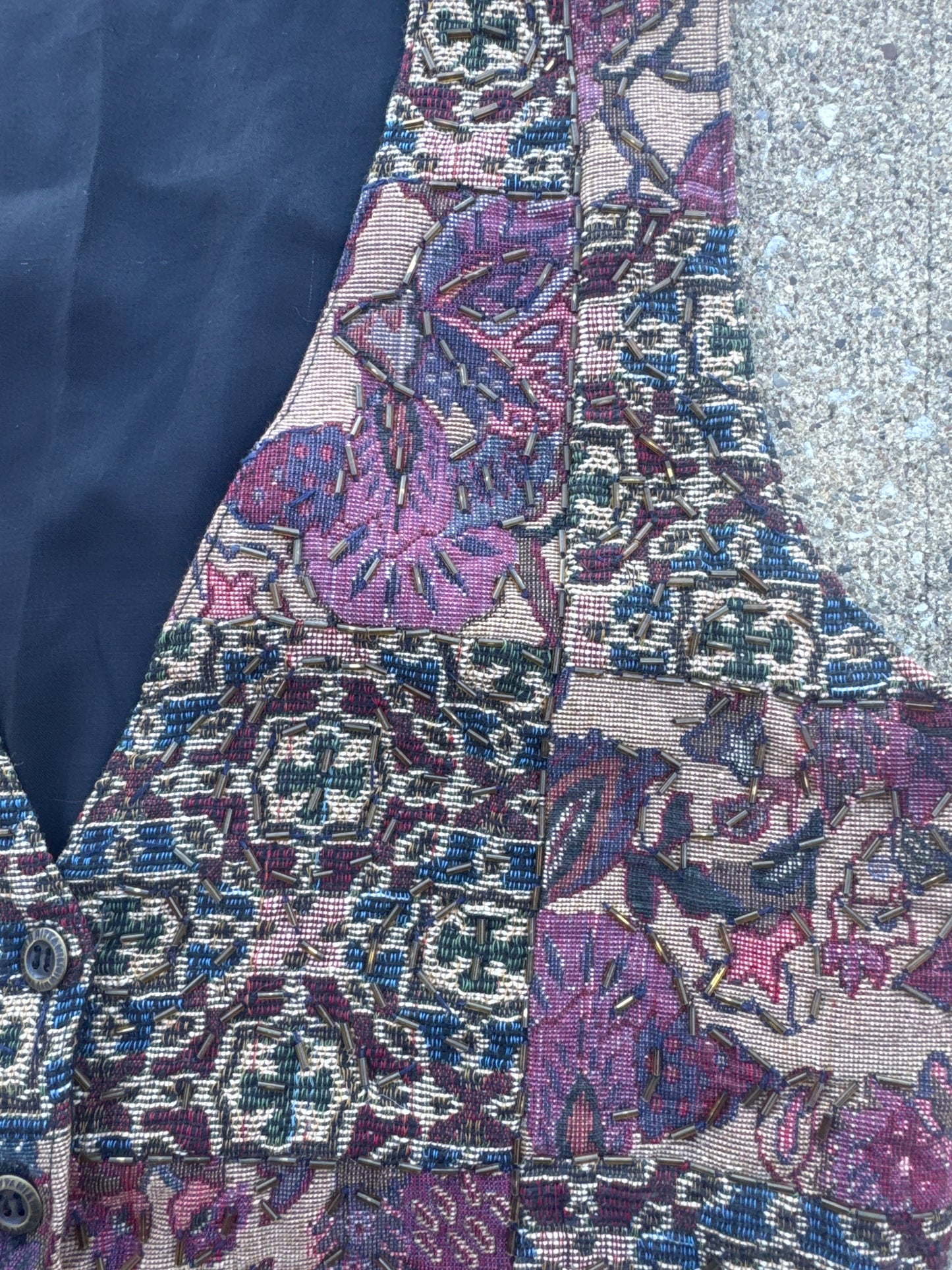 Vintage Women’s Jane Ashley Tapestry Vest Size S