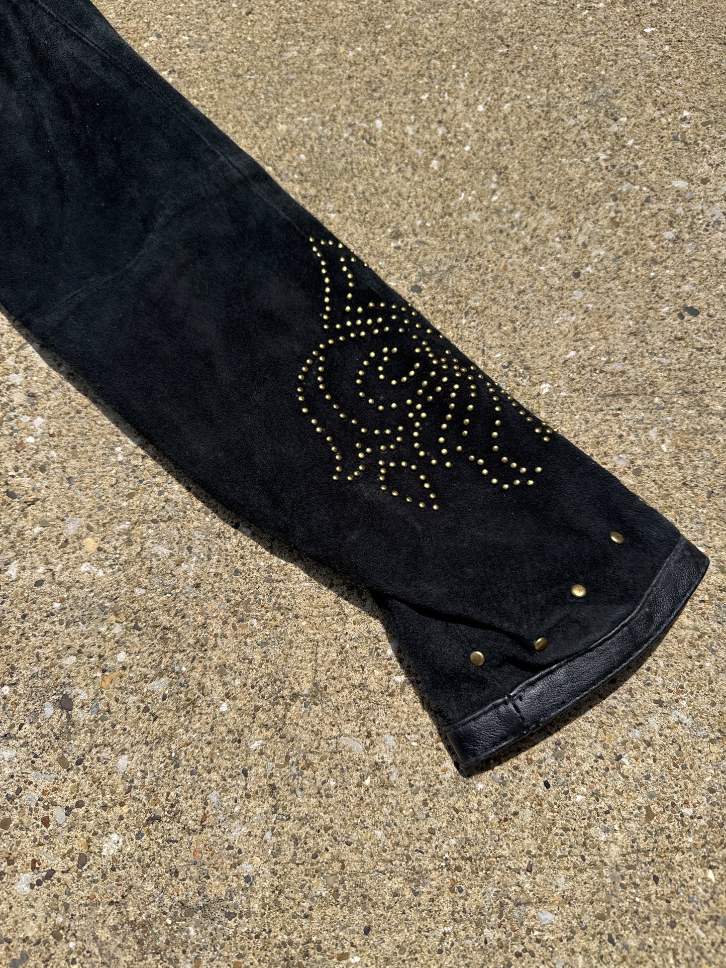 Vintage Linea Black Suede Jacket Size XS