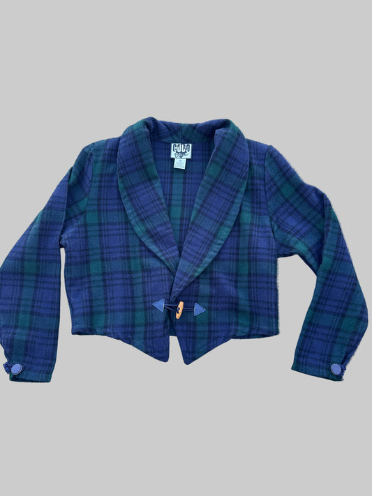 Vintage Women’s Coco Plaid Blazer Jacket Size S