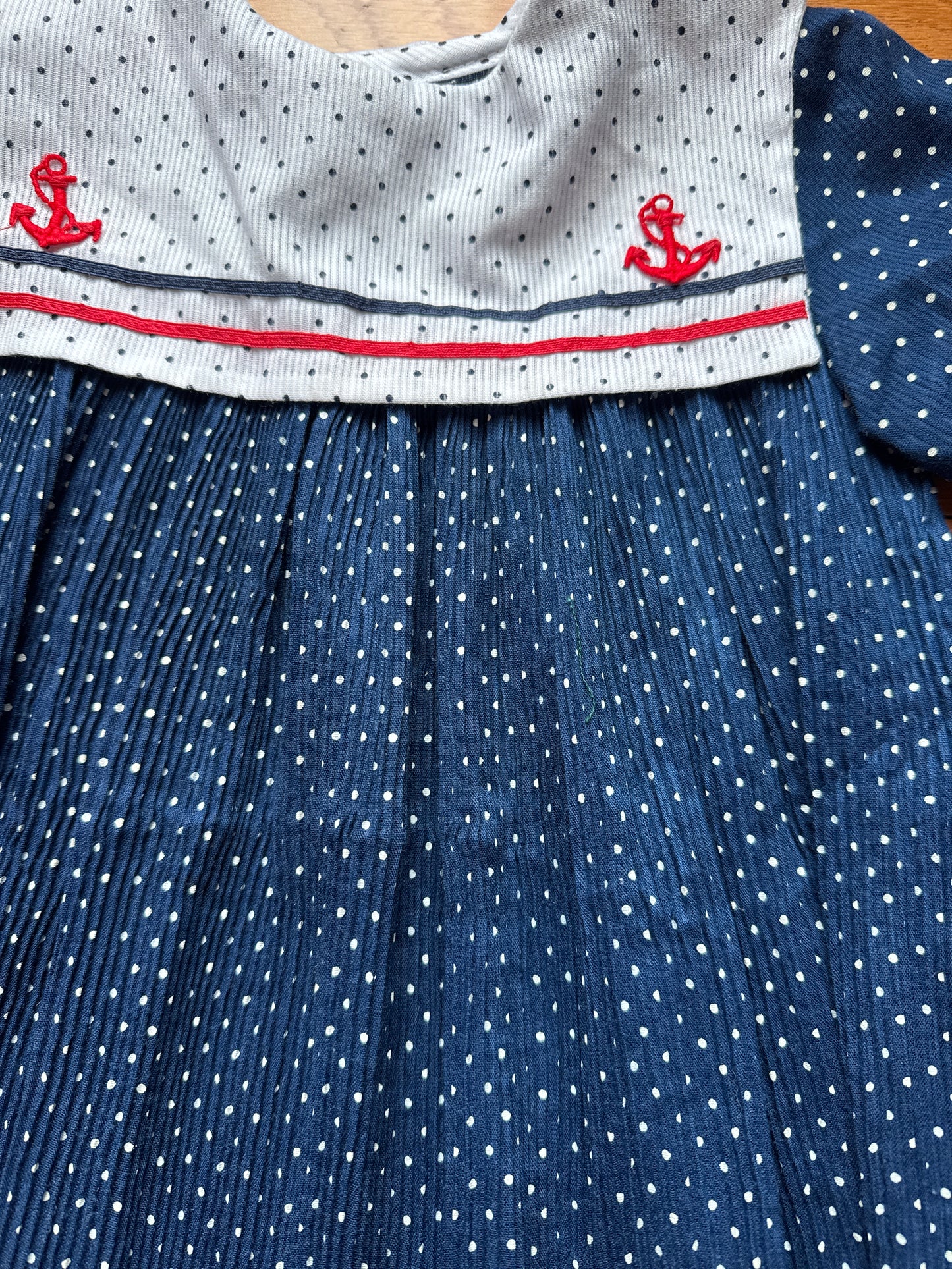 Girls Sailor Polka Dot Dress Size 2T