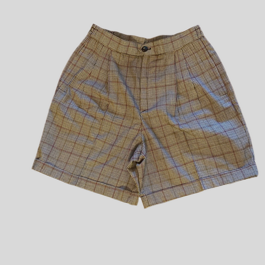 Vintage Women’s Fundamental Things Petites Plaid Shorts Size 14