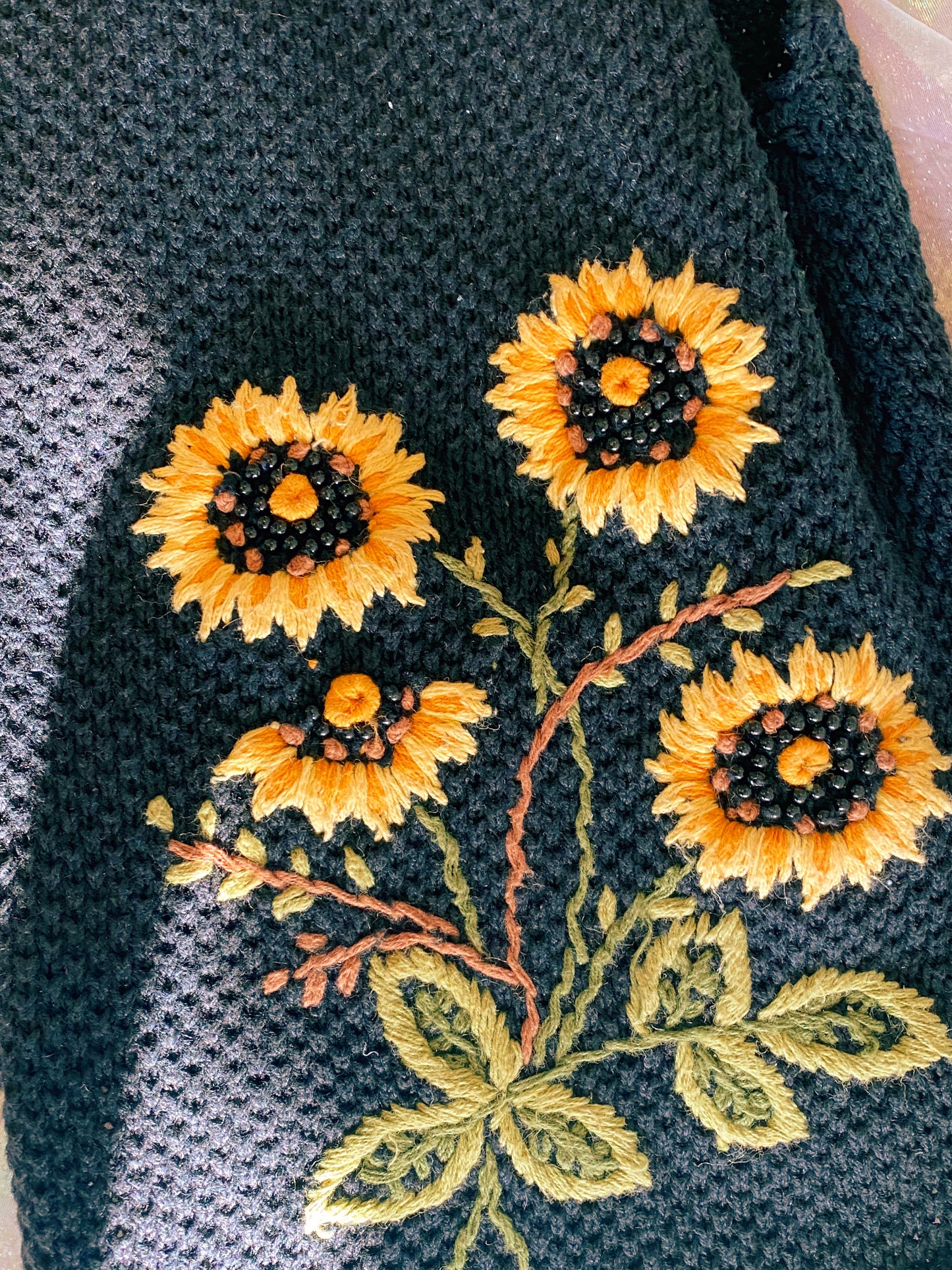 Vintage Women’s Bydesign Sunflower Vest Size M