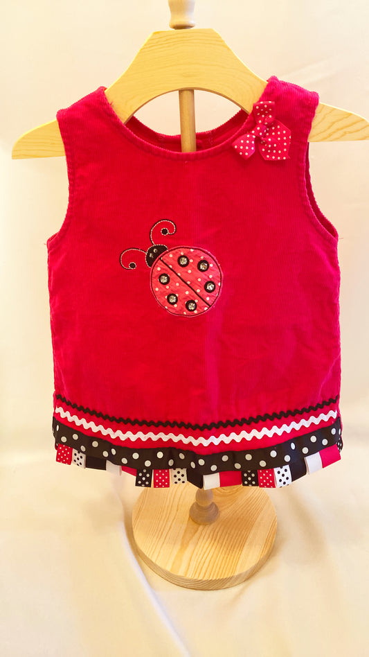 Rare Editions Ladybug Dress 6-9M