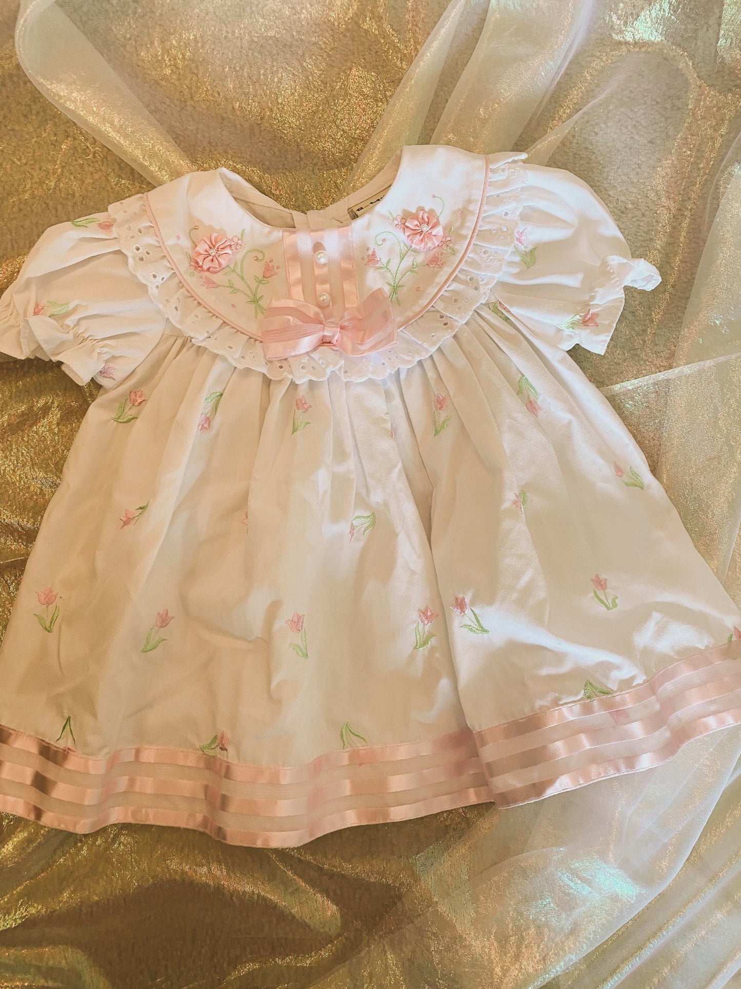 Girls Vintage Baby Togs Dress 6-9M