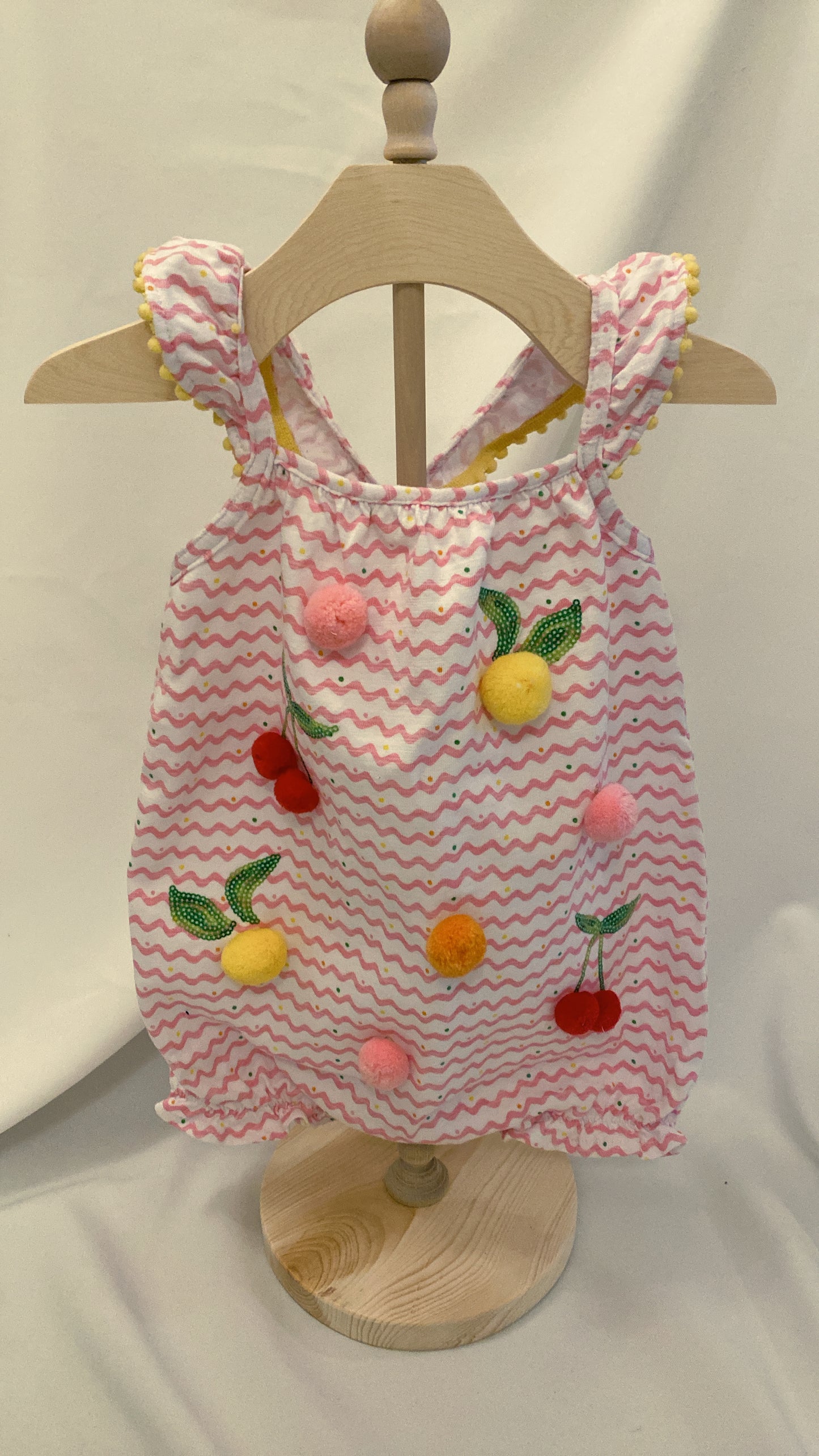 Girls Mud Pie Fruit Romper Size 12-18M